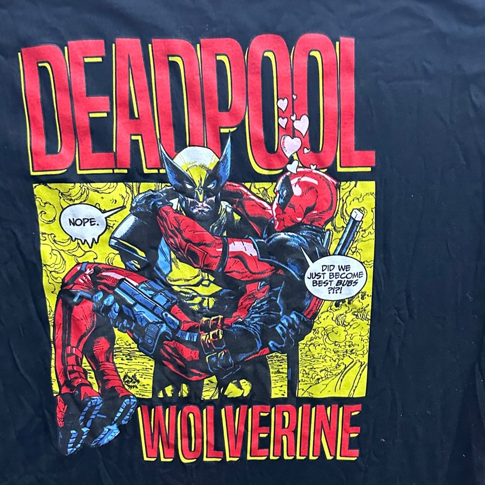 Marvel Deadpool Wolverine Black Tee
